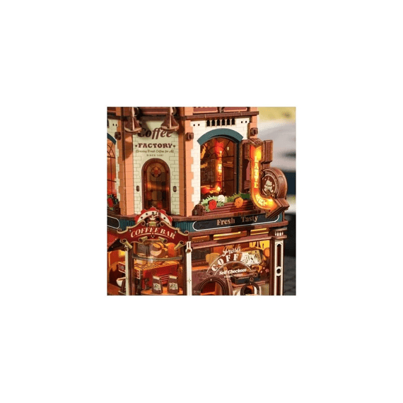 Robotime Rokr Miniatuur Bouwpakket Dream Coffee Factory