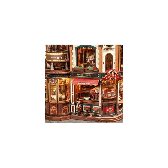 Robotime Rokr Miniatuur Bouwpakket Dream Coffee Factory