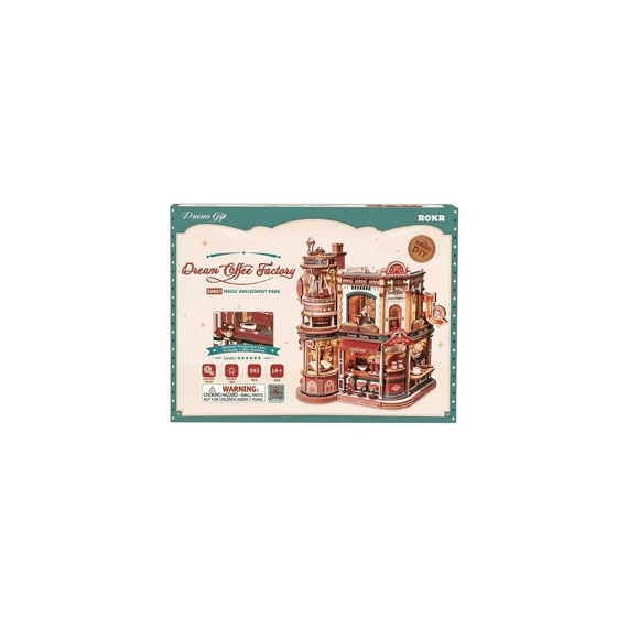 Robotime Rokr Miniatuur Bouwpakket Dream Coffee Factory