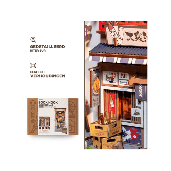 Robotime Rolife Miniatuur Bouwpakket Sakura Wine Alley