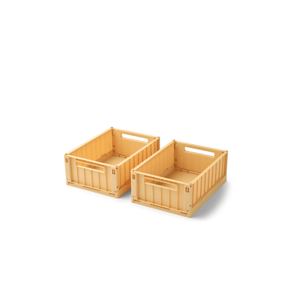 Liewood Weston Storage Box Small Lemon Yellow 2-pack