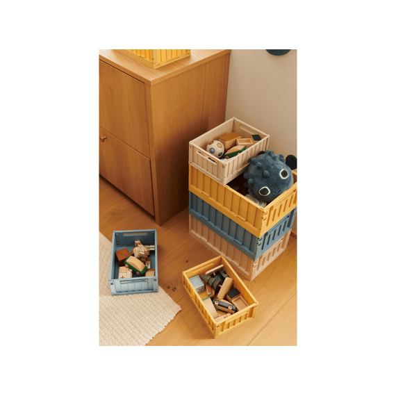Liewood Weston Storage Box Medium Lemon Yellow 2-pack