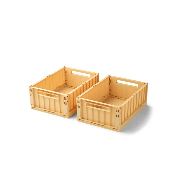 Liewood Weston Storage Box Medium Lemon Yellow 2-pack