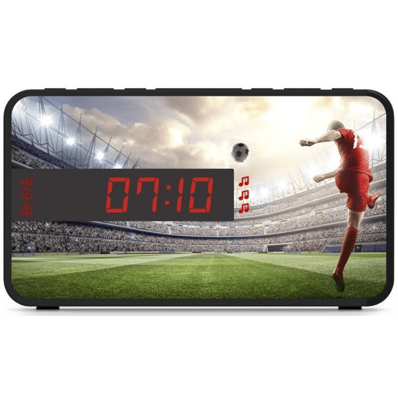 Bigben Alarmklok Wekker Met Soundeffects En 3 Covers Voetbal