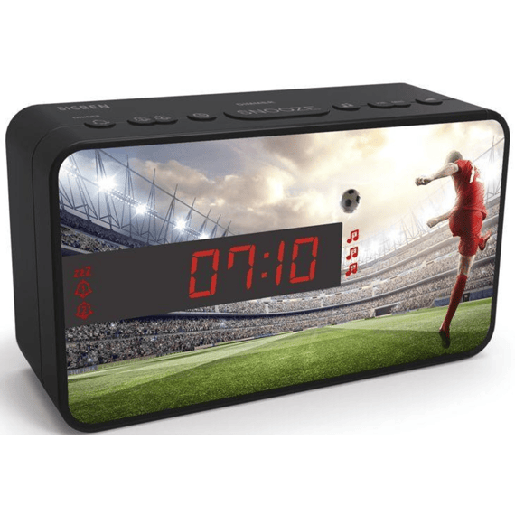 Bigben Alarmklok Wekker Met Soundeffects En 3 Covers Voetbal