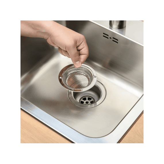 Metaltex Roestvrij Staal Gootsteenfilter Met Handvat 11,3 Cm