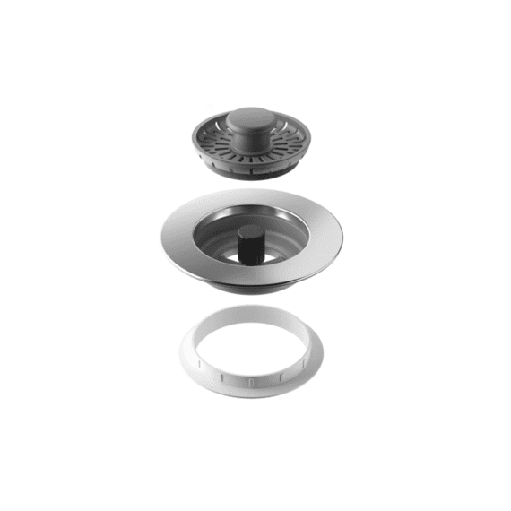 Metaltex 3-in-1 Gootsteenafvoer En Filter Siliconen En Roestvrij Staal 11 Cm