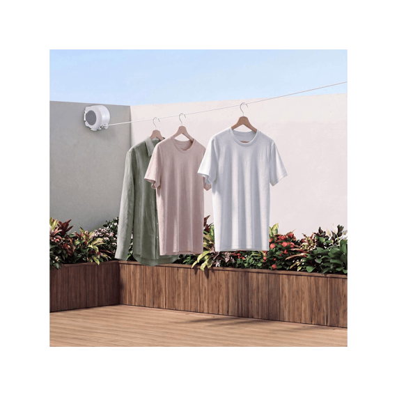 Metaltex Skomer Uittrekbare Waslijn Voor Kleding 2x15m Incl Muurbevestigingen