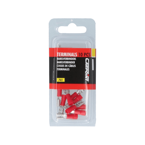 Carpoint Vlakstekkerhuls 741 Rood 4.8x0.5 tot 1.5mm