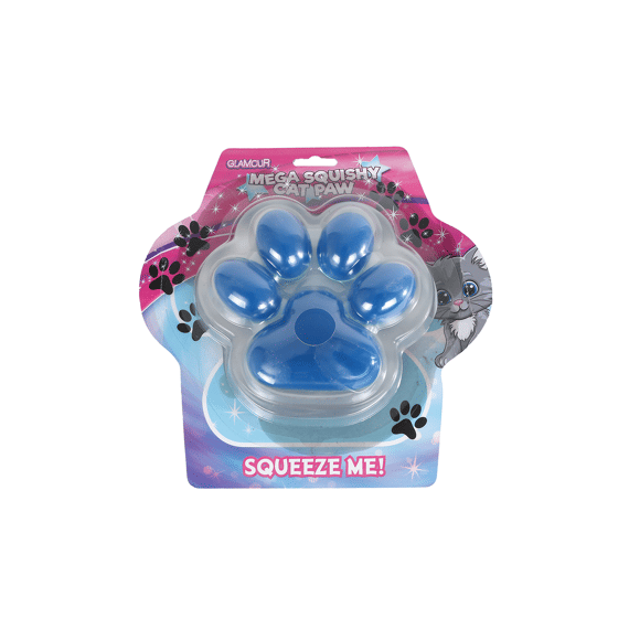Glamour Squishy Mega Kattenpoot 500gram 17cm 6ass.