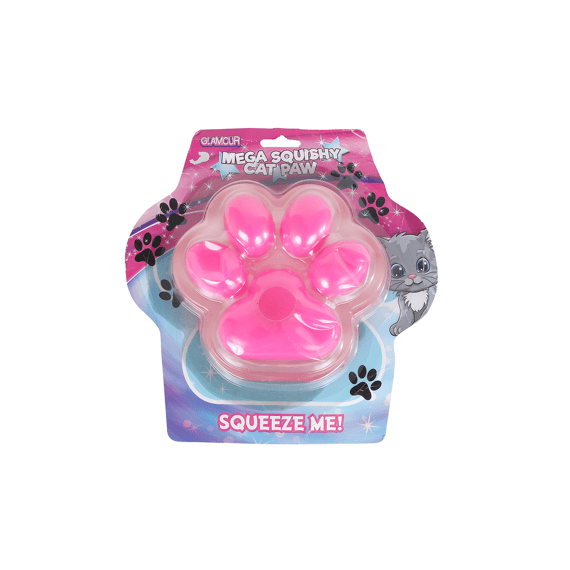 Glamour Squishy Mega Kattenpoot 500gram 17cm 6ass.
