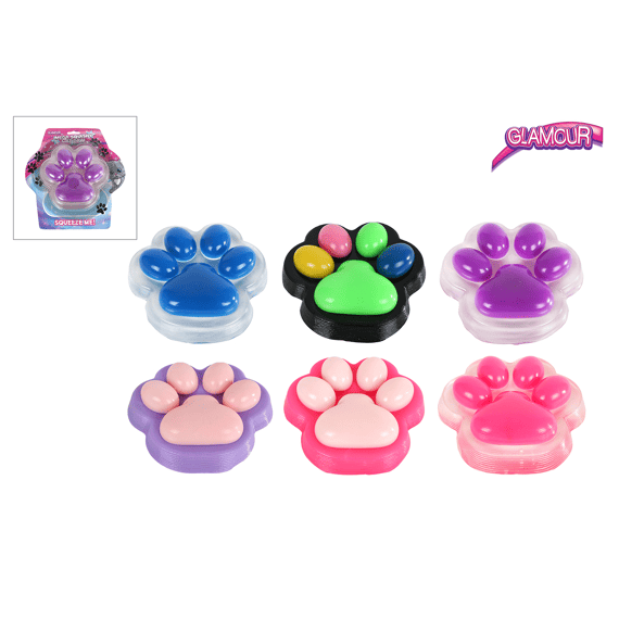 Glamour Squishy Mega Kattenpoot 500gram 17cm 6ass.
