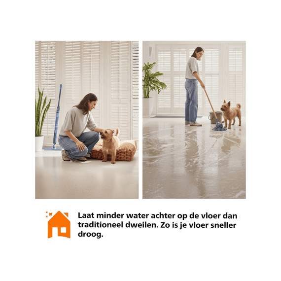 Philips Bxa0109/00 Oneup Elektrische Dweil Blauw