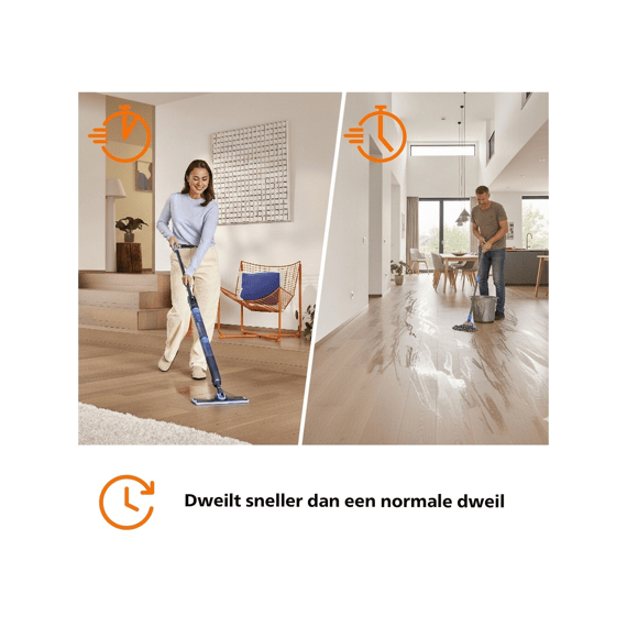 Philips Bxa0109/00 Oneup Elektrische Dweil Blauw