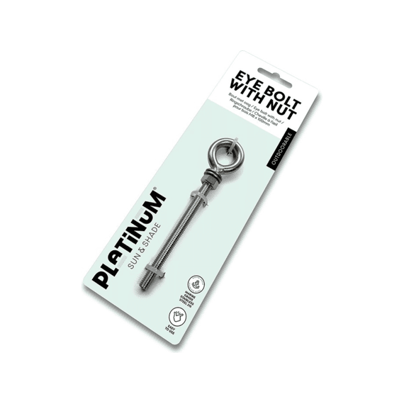 Platinum Bout Met Oog Voor Houten Paal M8x100mm Chroom