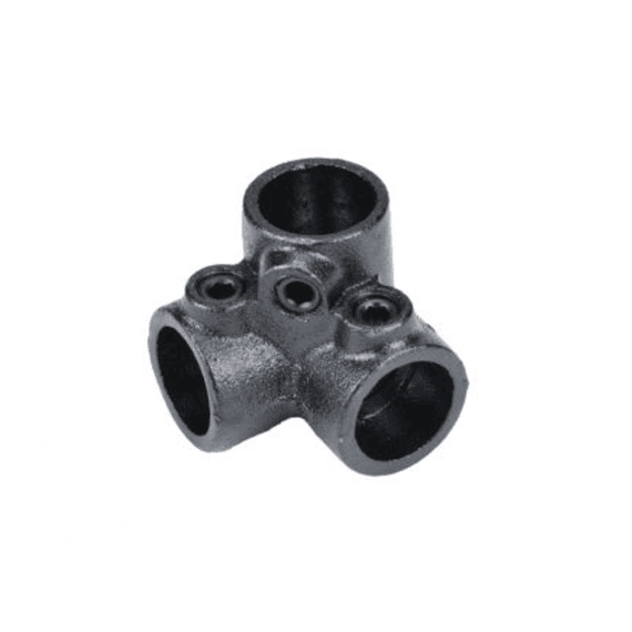 Koppelstuk Zwart Ø28mm Hoek (3 Buizen)