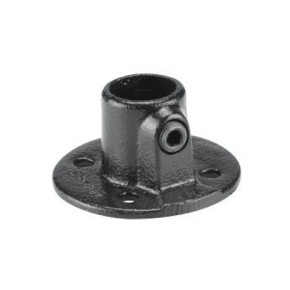 Koppelstuk Zwart Ø28mm Voetplaat Rond