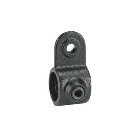Koppelstuk Zwart Ø28mm Plaatbevestiging Enkel