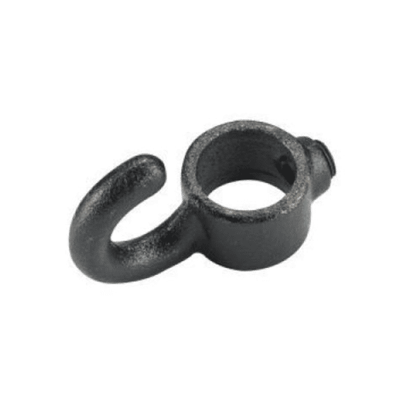 Koppelstuk Zwart Ø28mm Haak