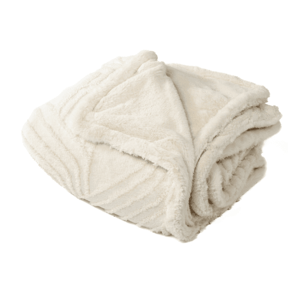 Tiseco Plaid Everly 150x200 Cm Ivoor