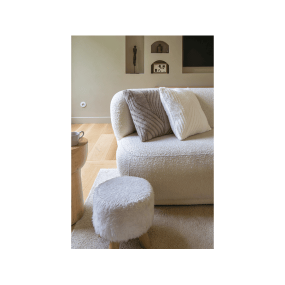 Tiseco Kussen Everly 45x45 Cm Ivoor