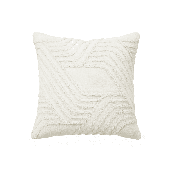 Tiseco Kussen Everly 45x45 Cm Ivoor