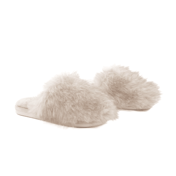 Tiseco Pantoffels Bollette 38/39 Beige/wit