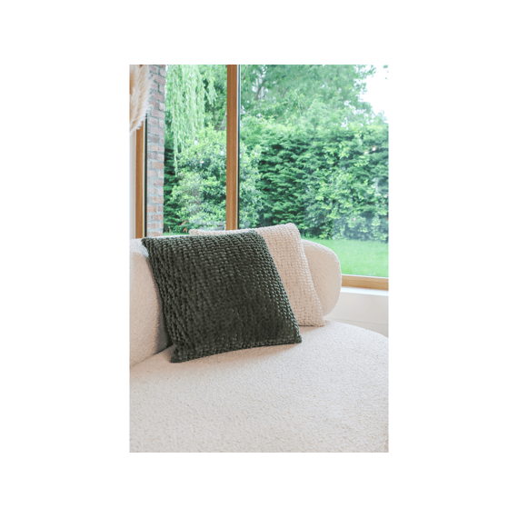 Tiseco Kussen Pebble 45x45 Cm Eucalyptus Green