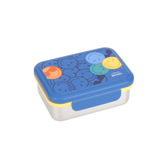 Lassig Lunchbox Smileyworld Stainless Steel Electric Blue