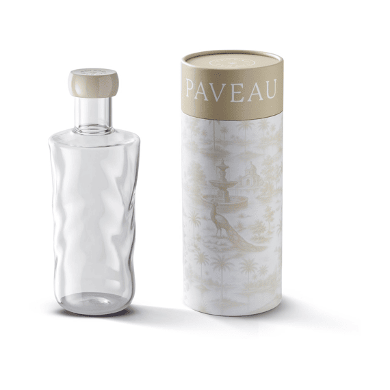 Paveau Swirl Fles Medium 0.75l Wave Transparant