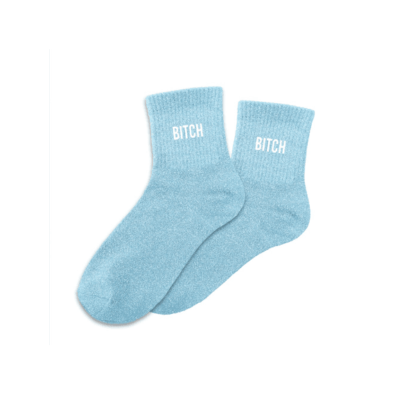 Glittersokken Bitch