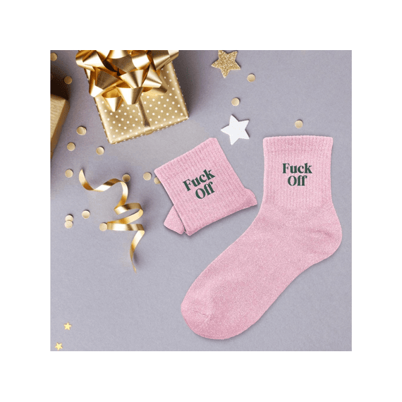 Glittersokken Fuck Off