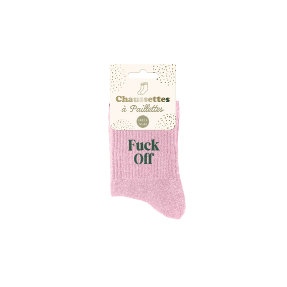 Glittersokken Fuck Off