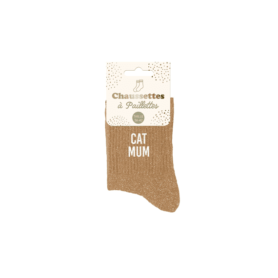 Glittersokken Cat Mum