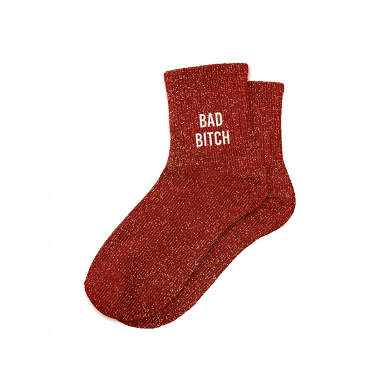 Glittersokken Bad Bitch