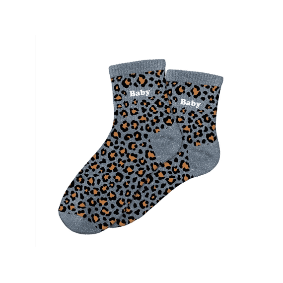 Glittersokken Leopard Baby