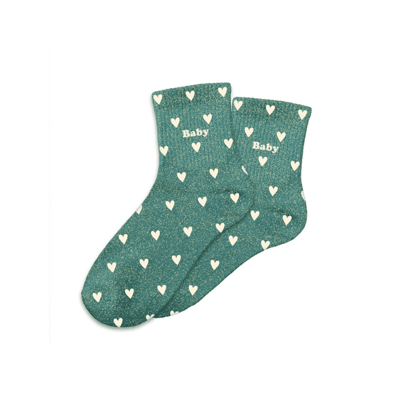 Glittersokken Hartjes Baby