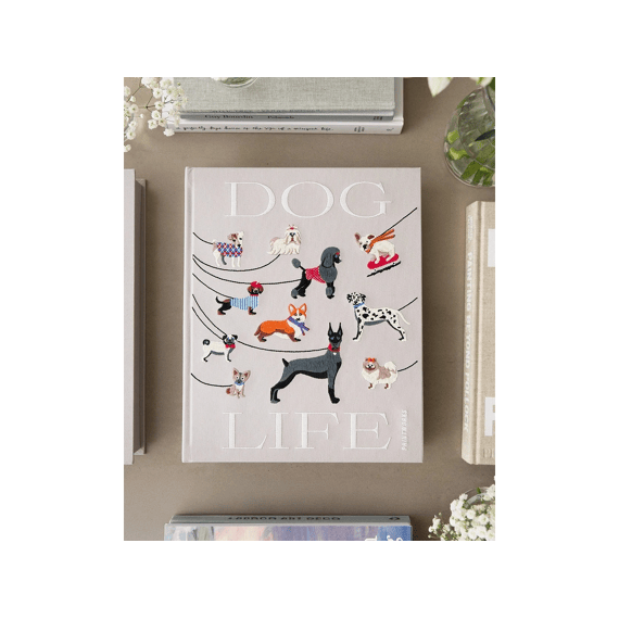 Geborduurd Foto Album Dogs Beige Multi