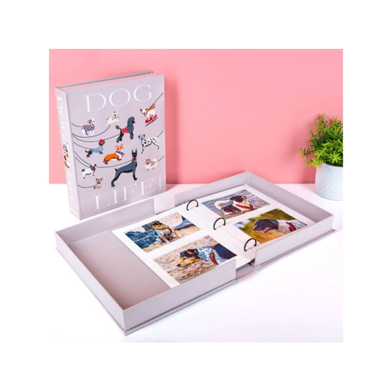 Printworks Fotoalbum Geborduurd Dogs Beige Multi