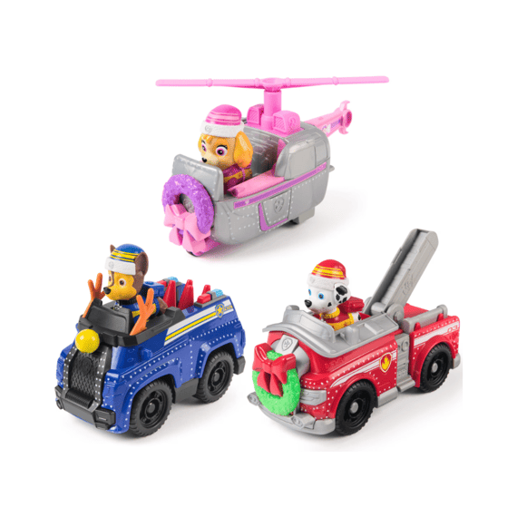 Paw Patrol Pup Squad Christmas Voertuigen 3-pack