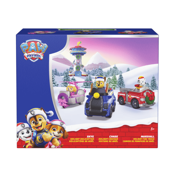 Paw Patrol Pup Squad Christmas Voertuigen 3-pack