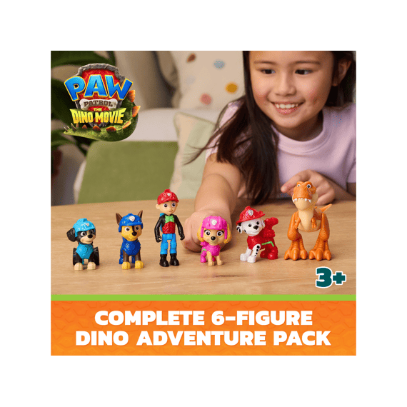 Paw Patrol Dino Movie Figuur 6-pack
