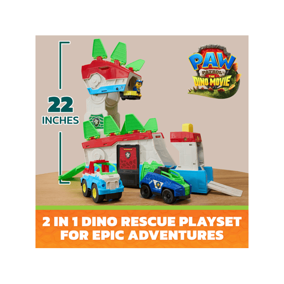 Paw Patrol Dino Movie 2 In 1 Mobiel Hoofdkwartier