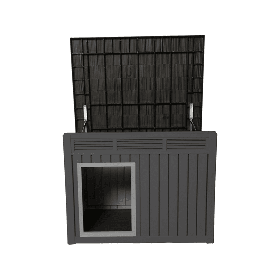 Practo Garden Hondenhok Zwart 62x82x64cm