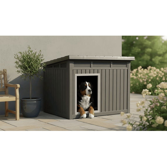Practo Garden Hondenhok Zwart 80x109x84cm