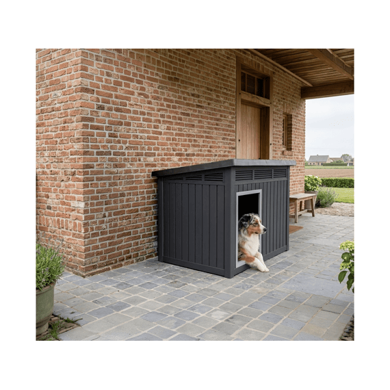 Practo Garden Hondenhok Zwart 80x109x84cm