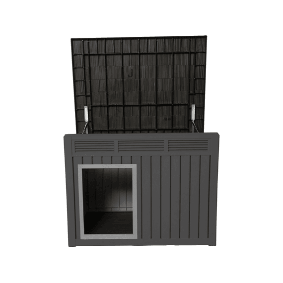 Practo Garden Hondenhok Zwart 80x109x84cm