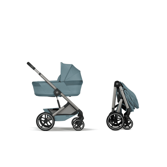 Cybex Balios Kinderwagen met Zit + Plooibare Draagmand Stormy Blue