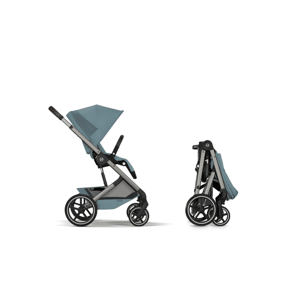 Cybex Balios Kinderwagen met Zit + Plooibare Draagmand Stormy Blue