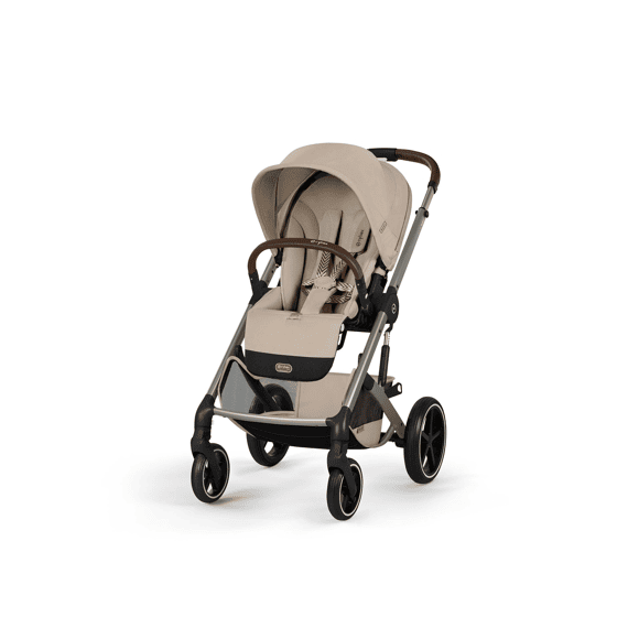 Cybex Balios Kinderwagen met Zit + Plooibare Draagmand Almond Beige